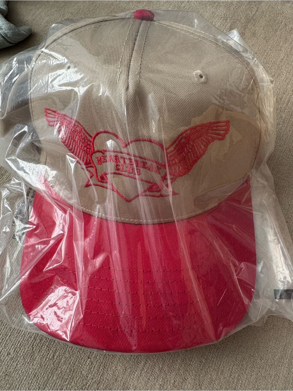 Free People Heartbreak Club Embroidered Red Hat NWT